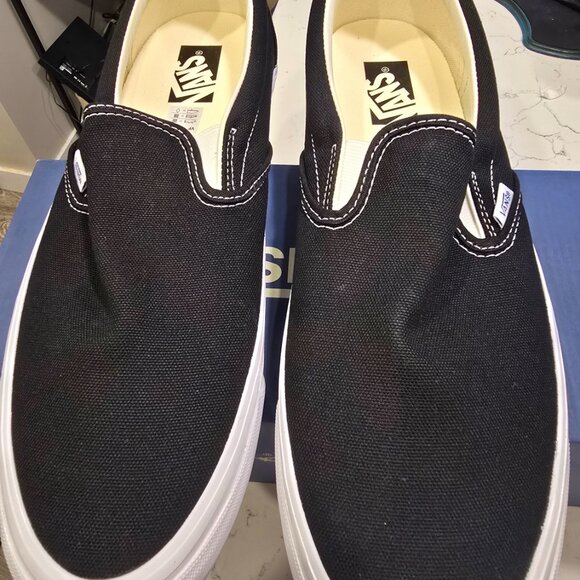 Vans Slip-On Reissue 98 Black White VN000CSEBA2 Men's Size 13 Skate Shoes NEW - Picture 4 of 11